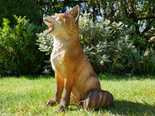 Howling Fox Garden Sculpture