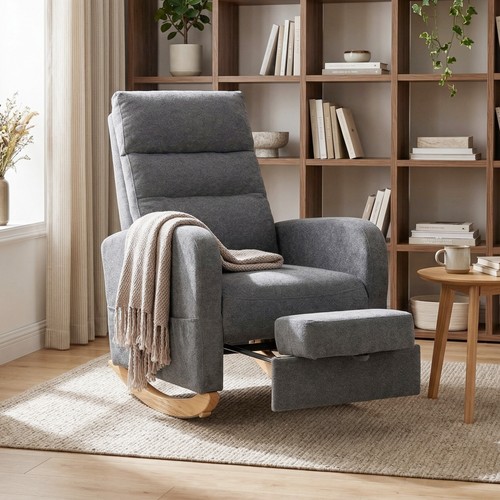 Homcom upholstered rocking - homcom,