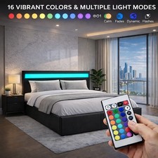 Black 4ft6 Faux Leather Double