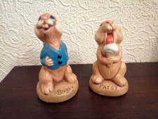 2 MoorCraft Design Rabbits, Bugsy & Patsy. Both Rare Vintage. 