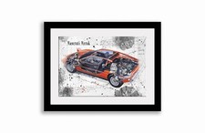 Line Tech Drawing  Maserati