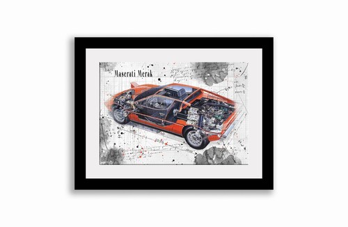 Line tech drawing maserati - drawing,