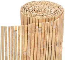 4M Bamboo Slat Fencing Screening Panel Roll Natural Privacy Outdoor Garden Decor