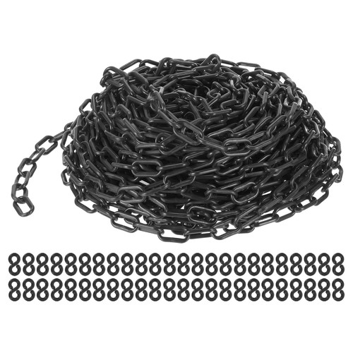 100 black plastic - plastic, chain