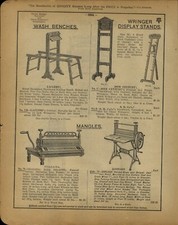 1908 PAPER AD Niagara Garland Laundry Mangle Iron Wringer Store Display Clothes
