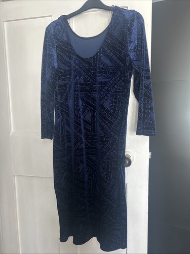 Sparkly blue quiz fitted dress - fitted,