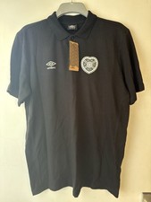 Hearts FC Polo Shirt - Black - Size Extra Large - Brand New
