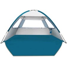 COMMOUDS Beach Tent for 3-4 People Family Beach Shade Tent Easy Set Up 