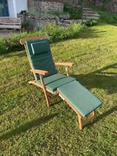 Brand New Teak Steamer Sun Bed Chair With Cushion