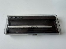Vintage Parker Stainless Steel Fibre Tip Pen & Parker 25 display case 