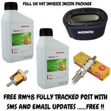 Service kit Fits Honda HF1211, GXV340 + GXV390 Full Oil Change, NGK Plug Filter