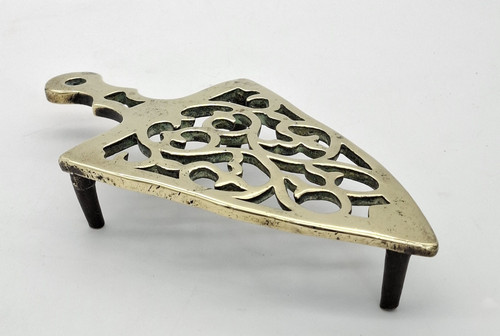 Vintage brass trivet - vintage,