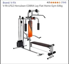 V-fit LFG2 Herculean COBRA Lay Flat Home Gym 64kg multi gym