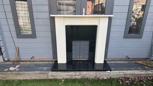 Fireplace set with wood - fireplace,