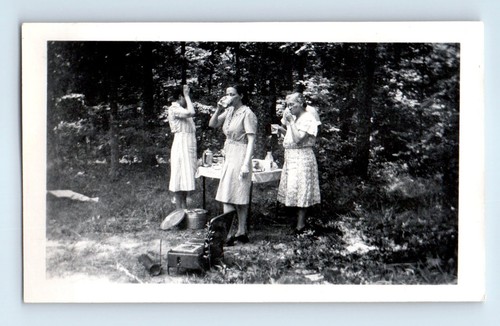 Old vintage photo trio all - old,