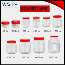 Clear PET Plastic Storage Jars