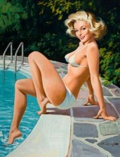 Vintage At The Pool Pin-Up