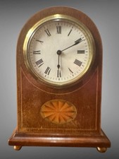 Edwardian.Wooden Mantle Clock by BUREN Mech Movement Full Working Order
