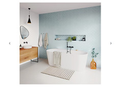 Freestanding Bath back to wall D-shaped Double End Bath L1800 D800mm