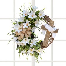Easter wreath for front door - easter,