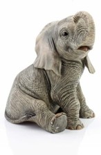 Sitting African Elephant Statue by Leonardo - Elephant Ornament Figurine