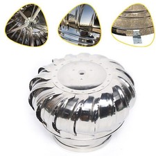 CHIMNEY SPINNER COWL Stainless Steel Spinning Wind Rotating Cap 160mm Diameter