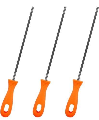 Chain saw sharpening file with - file,