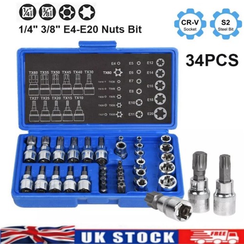 34x torx socket kit - 34x, male