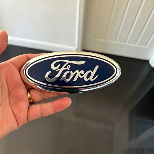 Blue silver rear boot - blue, badge