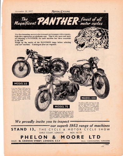 Panther motorcycle vintage - motorcycle,