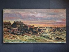 Old Antique Oil Painting On