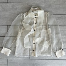 ZARA Sheer Organza Pussy Bow