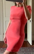 Tara Jarmon Silk dress Orange Stretchy Silk Dress size 36 UK 8
