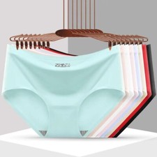 Ice Silk Panties Ladies Underwear Seamless Briefs Pants Women Knickers Pack of 4