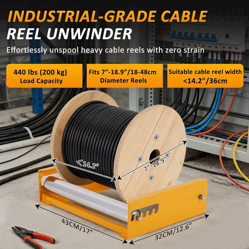 Cable drum roller reel - roller,