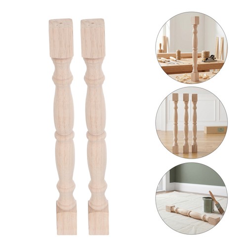 2pcs square wood - wood, spindles