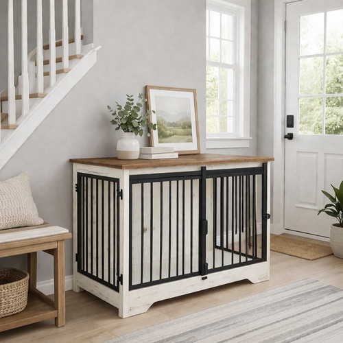 Dog crate furniture double - furniture,