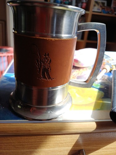 Visol leather wrapped tankard - leather,
