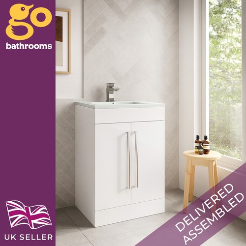 Small white bathroom - small, vanity