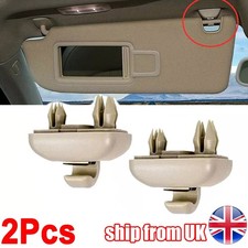 2x Sun Visor Clip Hook Bracket
