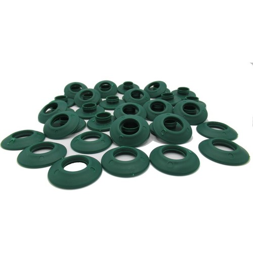 Green plastic snap eyelets - 20,