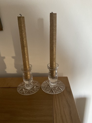 Crystal candle holders of - 2,