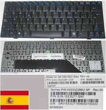 Keyboard qwerty Spanish MSI Wind U100 U110 MP-08A76E0-3594 V022322BK2 Sp Black