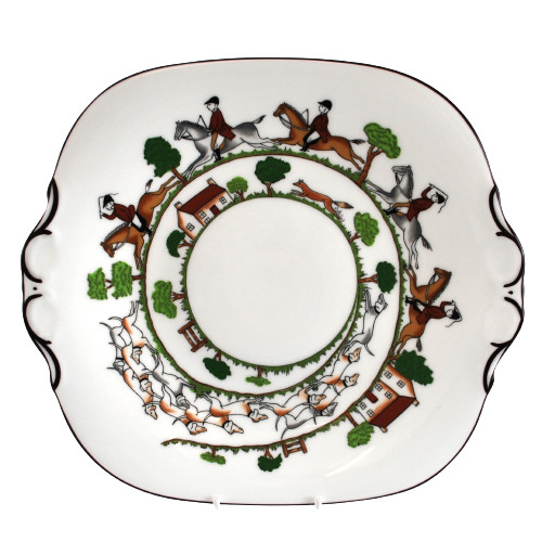 Wedgwood hunting scene - scene, eared