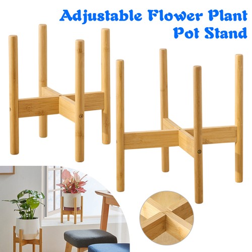 Adjustable bamboo plant stand - adjustable,