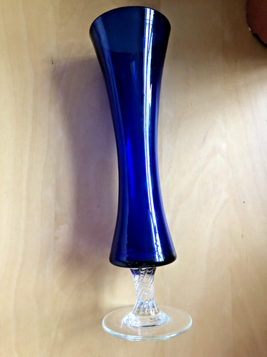 Cobalt blue vintage - blue, posy