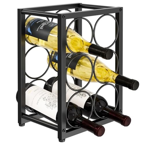 Metal countertop wine rack - wine,