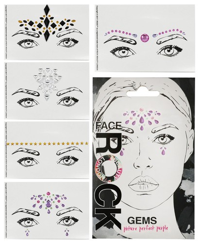 Face gems stick adhesive - on,
