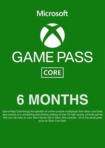 Xbox game pass core months - core, 6