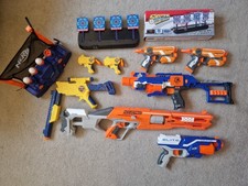 Foam Dart Gun Bundle - includes 9x Guns, Target Games and Bullets.